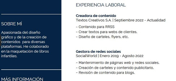 curriculum vitae combinado o mixto